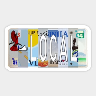 Virginia Local License Plates Sticker